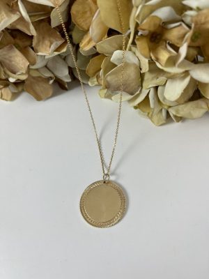 Sautoir médaille plaqué or