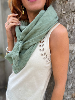 Grand triangle coton kaki