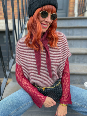 Alain pull+voile bordeaux