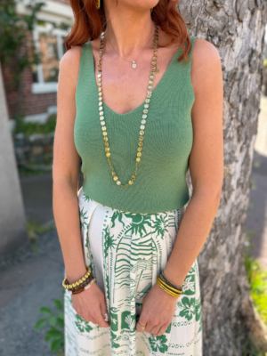 Arnaud top maille sauge