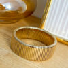 Large bracelet acier doré