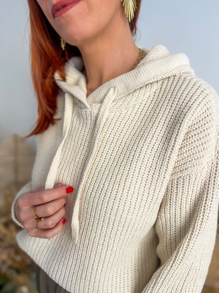 Eat pull à capuche écru
