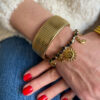 Large bracelet acier doré