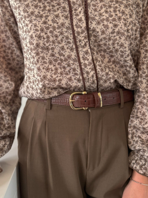 Morgane ceinture croco choco