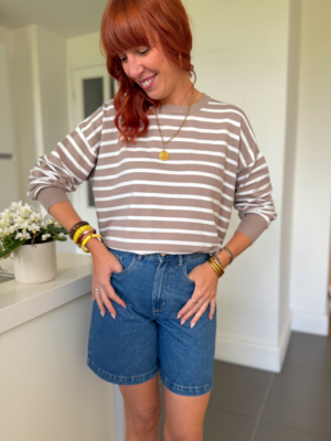 Marina pull fin taupe