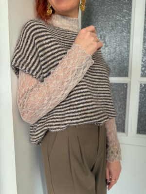 Alain pull + voile taupe