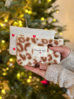 Pochette bouclettes léopard