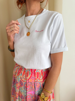 Amore tee shirt blanc
