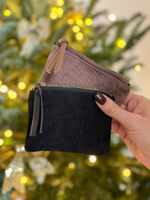 Porte monnaie velours noir