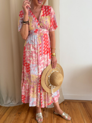 Suza robe longue imprimée