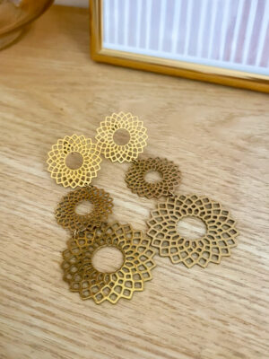 Trio boucles d'oreilles acier