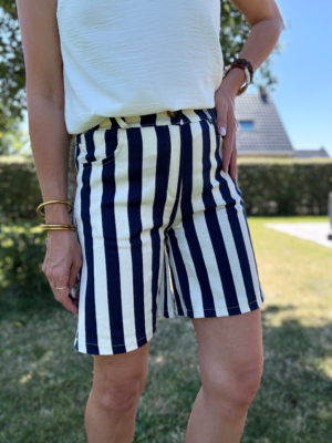 Ben short rayé blanc et bleu