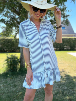 Lucia robe rayée