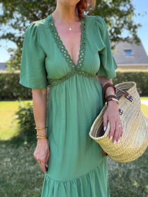 Brigitte longue robe verte