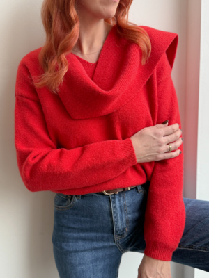 Hachti pull avec écharpe amovible