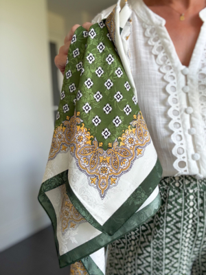 Foulard kaki et jaune