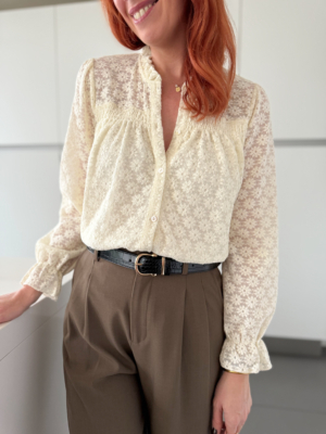 Zorba blouse dentelle écrue