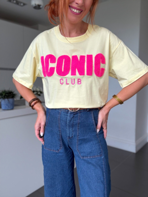 Iconic club tee shirt jaune