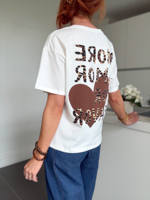 More amor tee shirt blanc