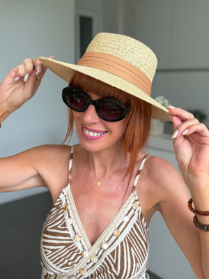 Chapeau paille et ruban