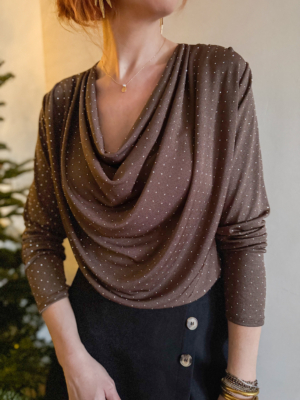 Shine blouse scintillante choco