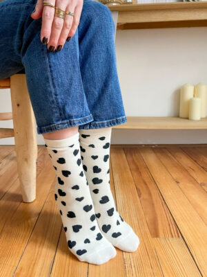 Mabel chaussettes coeurs noirs