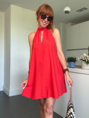 Noelia robe fluide corail