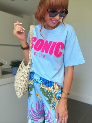 Iconic club tee shirt bleu