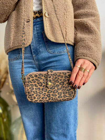 Petit sac daim léopard