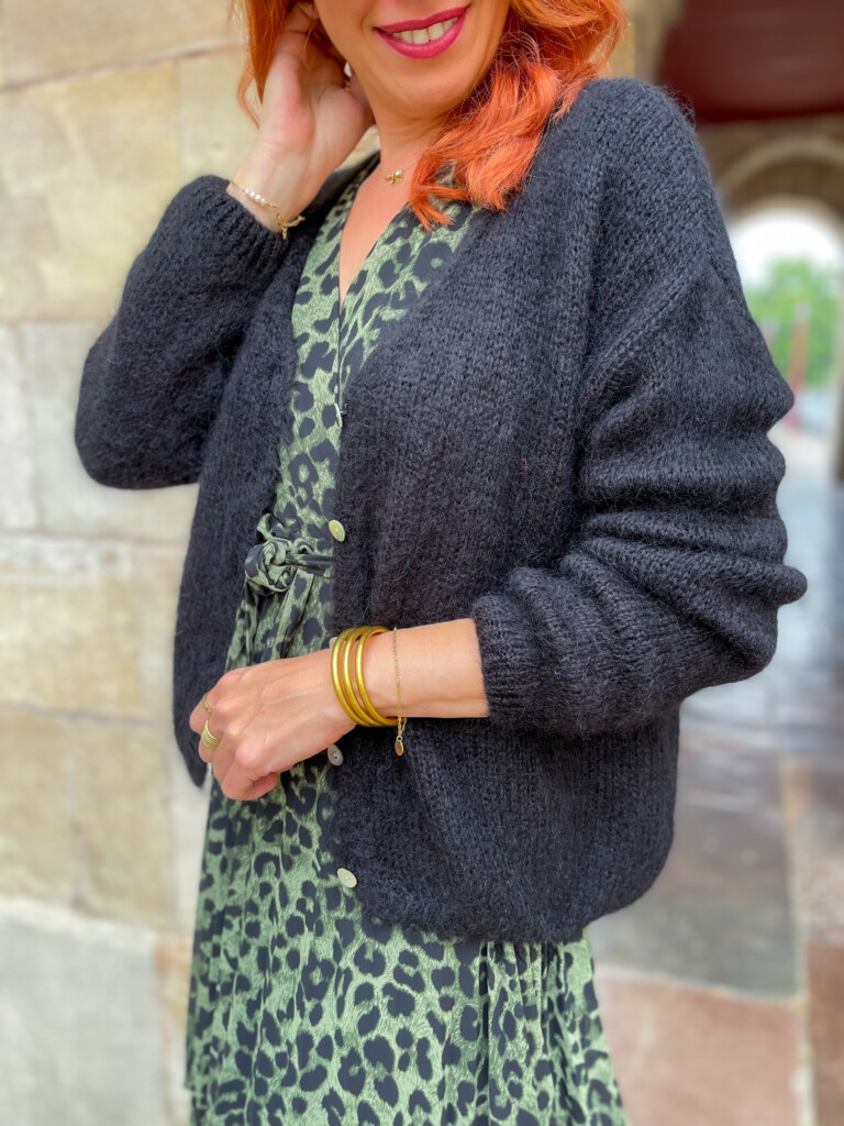 Suzy gilet mohair noir Justine