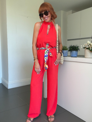 Fabien pantalon fluide corail