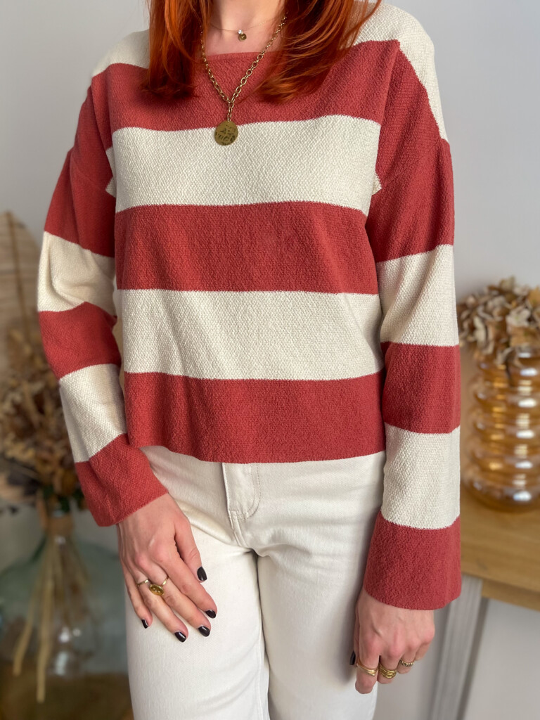 Manda pull fin terracotta