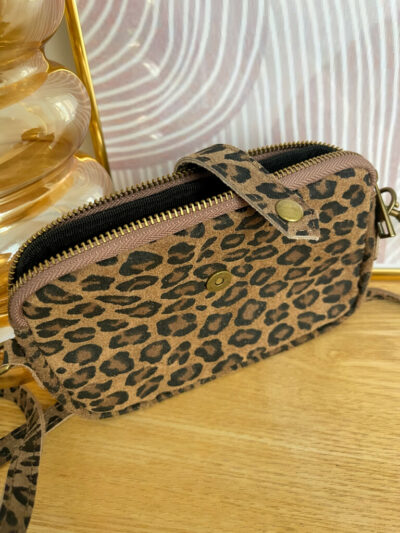 Petit sac daim léopard