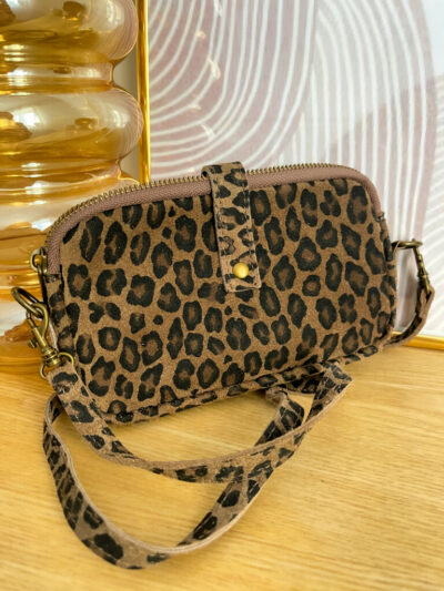 Petit sac daim léopard
