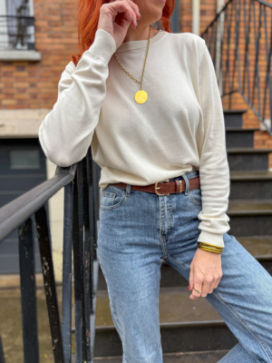 Silje pull fin écru