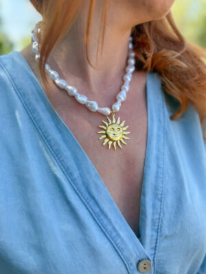 Collier soleil et nacre