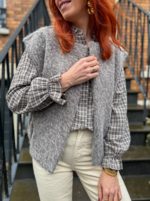 Zac veste texturée taupe