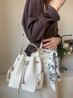 Sac bourse blanc cassé