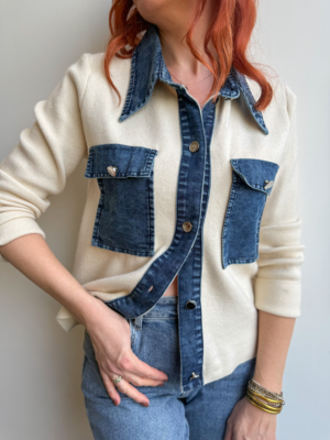 Jacky pull bi matière