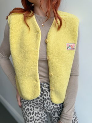 Isaac gilet sherpa citron