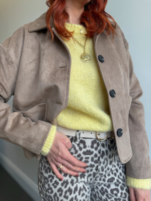 Easy veste suédine taupe