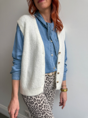 Charles gilet sans manches blanc