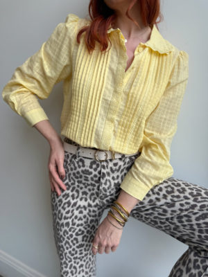 Astride chemise broderie citron