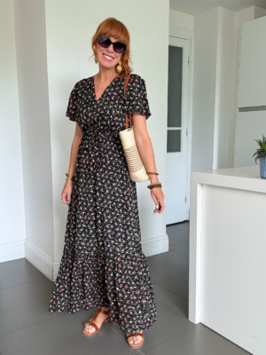 Alice robe manches courtes noire