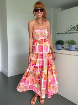 Billie robe motifs été rose