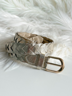 Lara ceinture tressée dorée