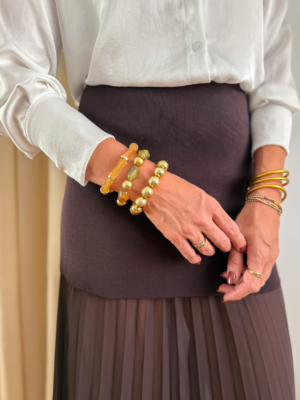 Bracelet résine beige