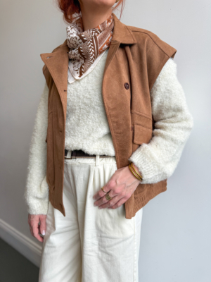 Andréa veste suédine sans manches