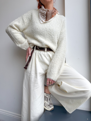 Brice pantalon écru + ceinture
