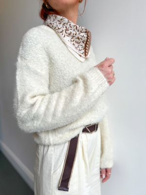 Nolan pull bouclettes écru